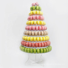10 Tiers Macaron Cookie Chocolate Plastic Tower display stand packaging with acrylic botom holder